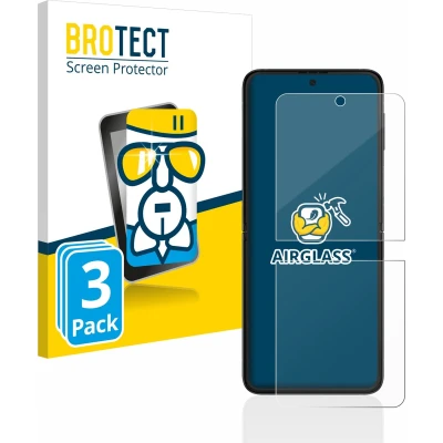 Afbeelding van BROTECT Screenprotector voor Samsung Galaxy Z Flip 3 5G Folie Beschermfolie Beschermglas transparant (3 Stuks)