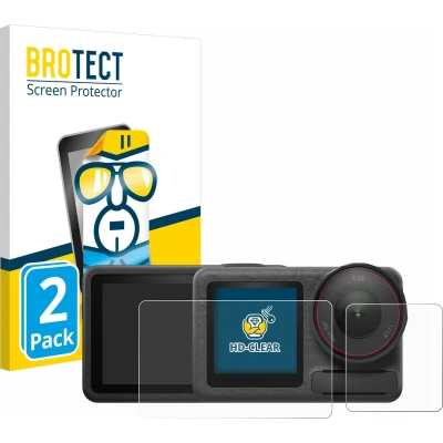 Afbeelding van BROTECT Screenprotector voor DJI Osmo Action 5 Pro (case friendly) Folie Beschermfolie transparant (2 Stuks)