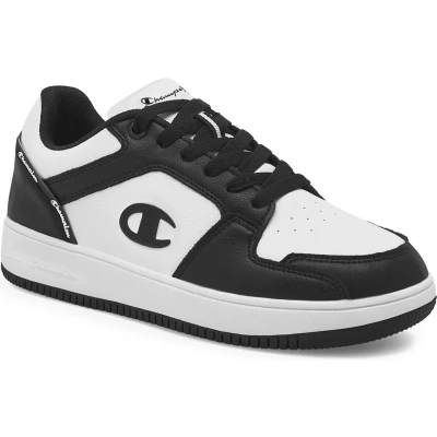 Afbeelding van Champion Rebound 2.0 LOW Unisex Basketbalschoenen White/new black voor kinderen, Maat: 38.5, Pu