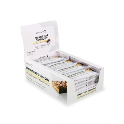 Image de Body&amp;Fit Smart Protein Bars Crunchy Barres protéinées Chocolat, Cacahuètes et Caramel 12 (540 grammes)