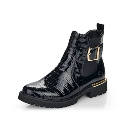 Afbeelding van Remonte Chelsea D8684 Dameslaarzen, zwart 02