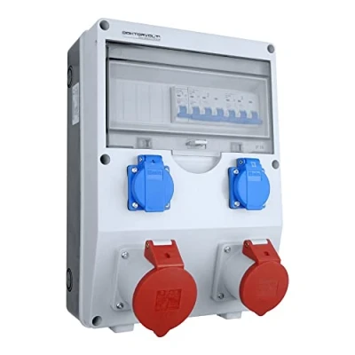 Afbeelding van Preis Zone Doktorvolt stroomverdeler ballen stekker 16A Schuko stopcontact IP44 ECO S 32A 2x 230V