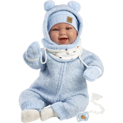 Afbeelding van Llorens Pop Talo Sonrisas Met blauw pakje 44cm