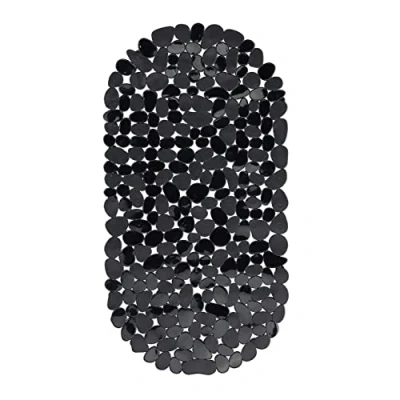 Afbeelding van Relaxdays anti slip douchemat antislipmat badmat met zuignappen voor bad zwart