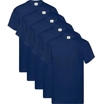 Afbeelding van Fruit of the Loom Original T shirt voor heren (set van 5 stuks)