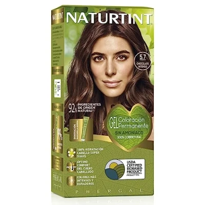 Afbeelding van NATURTINT Biobased, Ammoniakvrije kleuring, 7G goudblond, 100% dekking van wit haar, plantaardige ingrediënten, natuurlijke en langdurige kleur, 170 ml