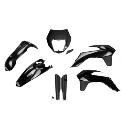 Afbeelding van UFO Plastickit Met Voorvorkbeschermers KTM EXC125 EXC200 EXC250 EXC300 EXC450 EXC500 EXC F250 F350 2014 2016 Zwart