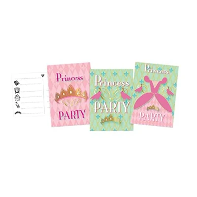 Afbeelding van Prinsessen Uitnodigingen Party 6 stuks