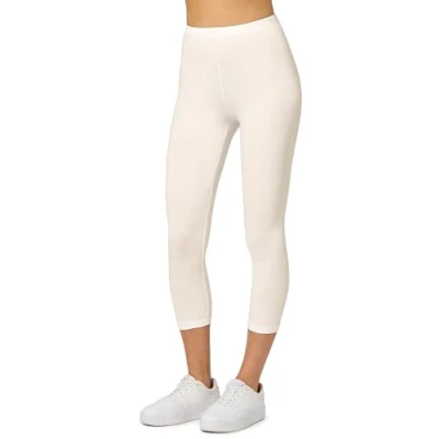 Afbeelding van Merry Style MS MS10 199 LE Dames Capri Leggings Sport Vrijetijdsbroek 3/4 Lengte Katoen Sporbroek Yogabroek Ecru 3XL