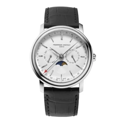 Afbeelding van Frédérique Constant Classics Index Business Timer FC 270SW4P26 Horloge Leer Zwart Ø 40 mm