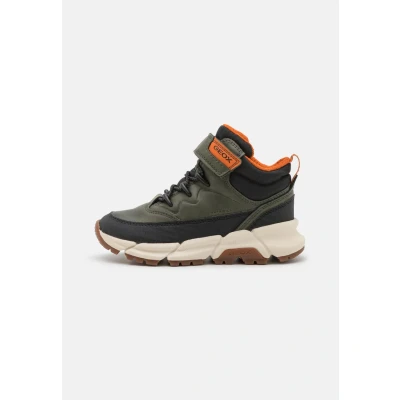 Afbeelding van Geox Flexyper PLUS BOY Korte laarzen voor kinderen, Maat: 33, Military/orange Imitatieleer/ textiel