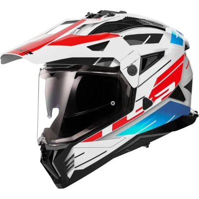 Afbeelding van LS2 MX702 Pioneer II Namib White Blue Red 06 2XL Maat Helm