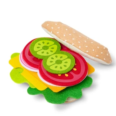 Afbeelding van Melissa &amp; Doug Felt Food Sandwichset, rollenspel, voedselspel, sensorisch speelgoed, 3+, cadeau voor jongens of meisjes