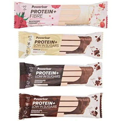 Afbeelding van Powerbar Protein Plus Low Sugar Multiflavour Box 16 x 35 g eiwitrepen met vezels