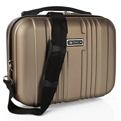 Afbeelding van ITACA Set van 3 uittrekbare koffers, 55/66/76 cm, ABS 4, harde wielen, robuust en licht. Slot geschikt voor Ryanair, middelgroot groot. T71500, Champagne