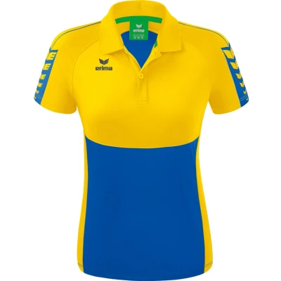 Afbeelding van Erima Six Wings polo dames new royal/geel