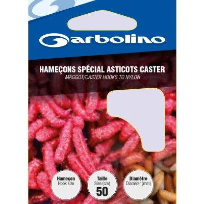 Afbeelding van Garbolino Onderlijn Speciaal Maden Casters 50cm (10 pcs) Maat : Haak 18 0.10mm