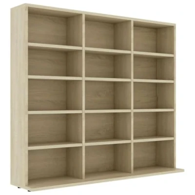 Afbeelding van vidaXL cd kast, 102 x 23 89,5 cm, gelamineerd hout, sonoma eiken