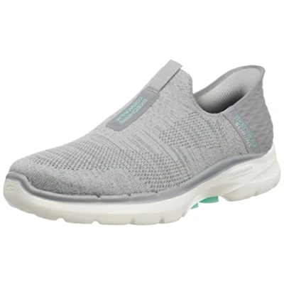 Afbeelding van Skechers Baskets Go Walk 6 Slip ins Fabulous View pour femme, Bordure en textile gris., 36.5 EU