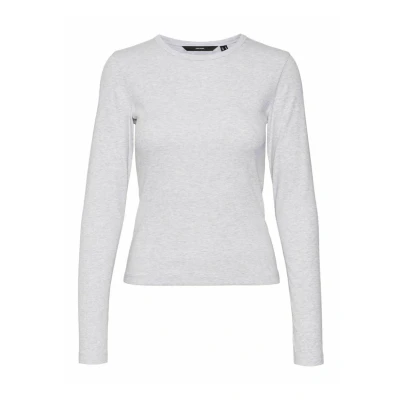 Afbeelding van Vero Moda Longsleeve, Dames, Maat: XS, Light grey melange