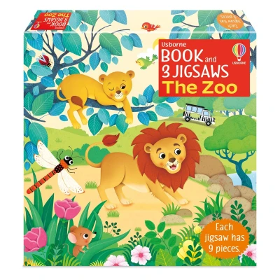 Afbeelding van Book and 3 Jigsaws Usborne Jigsaws: The Zoo
