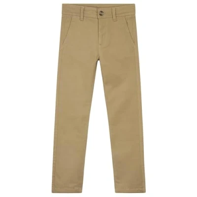 Afbeelding van CityComfort Jongensbroek Chinobroek voor kinderen, jongens, met zakken, verstelbare maat, Beige