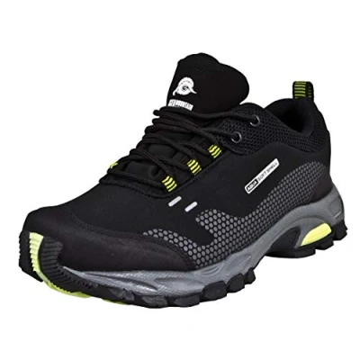 Afbeelding van GUGGEN Mountain, Trekkingschoenen voor heren, wandelschoenen, outdoorschoenen, verbeterde waterdichte versie T001v2019 met membraan en softshell, Zwart Groen
