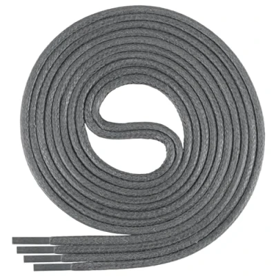 Afbeelding van Di Ficchiano SW 03 Grijs 120 ronde veters, gewaxt, diameter 2 4 mm, voor stadsschoenen, wandelschoenen en leren schoenen, grijs, cm/diameter 3 mm