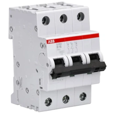 Afbeelding van ABB 2CDS253001R0165 S203 B16 Zekeringautomaat 3 polig 16 A
