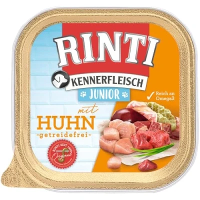 Afbeelding van 9x300g Kennerfleisch Kip RINTI Hondenvoer nat