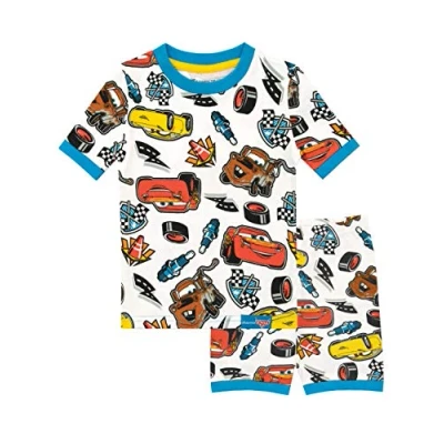 Afbeelding van Disney Pyjamaset Cars Jongens, Wit.