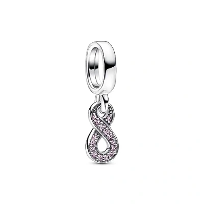 Afbeelding van PANDORA Moments Funkelnder Unendlichkeits Charm hanger van Sterling zilver, kristal, compatibele Armbanden, 792766C01, Gemaakt kristal