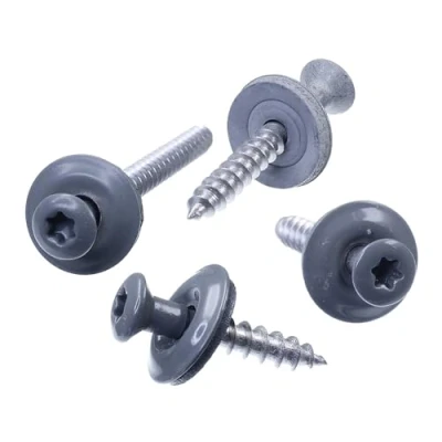 Afbeelding van SECCARO Lot de 100 vis étanches 4,5 x 25 mm RAL 7005 gris souris, acier inoxydable A2, rondelle d&#039;étanchéité EPDM 15 mm, TX/six pans creux