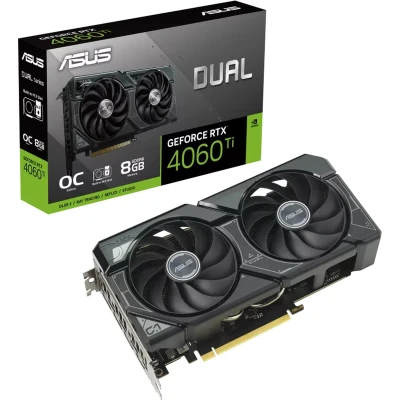 Afbeelding van Asus NVIDIA GeForce RTX 4060 Ti Videokaart DUAL OC 8 GB GDDR6 RAM PCIe x16 DisplayPort, HDMI G Sync , Overclocked
