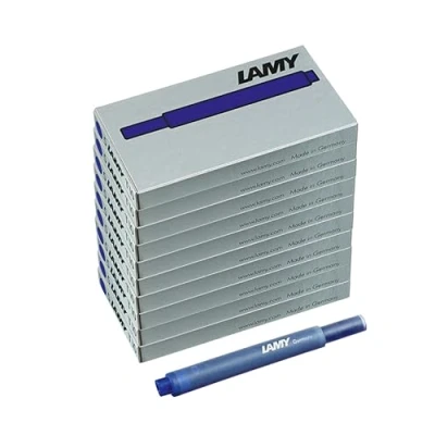 Afbeelding van Lamy T10 inktpatronen met grote inktvoorraad geschikt voor alle vulpenmodellen inhoud: 1,25 ml per cartridge 5 stuks verpakking inktkleur: blauw
