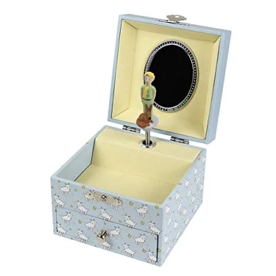 Afbeelding van Muziekdoosje Phosphorescent Cube The Little Prince © en schaap Nostalgische Franse Luxe