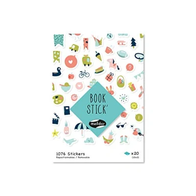 Afbeelding van Maildor AE195C een book stick stickers, 20 vellen, 10,5 x 16 cm, verschillende motieven dagboek (1076 stickers)