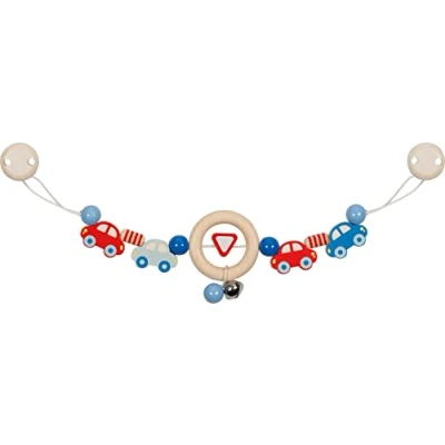 Afbeelding van Goki Houten Wandelwagenketting Auto&#039;s met Clips