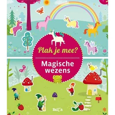 Afbeelding van Uitgeverij ballon stickerboek plak je mee? magische wezens