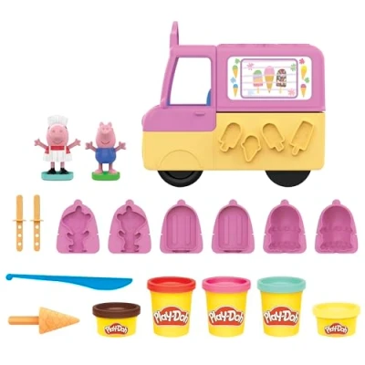 Image de Pâte à modeler pour enfant Play Doh Le glacier Peppa Pig