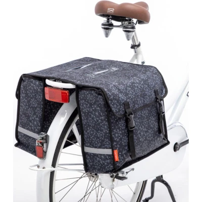 Afbeelding van New Looxs Cameo Double Bag Dubbele Fietstas 30 liter Tara Black