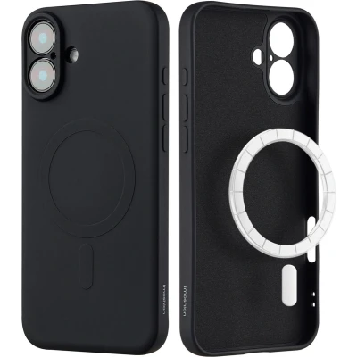 Afbeelding van imoshion Hoesje Geschikt voor iPhone 16 Plus Siliconen Color Backcover MagSafe Zwart
