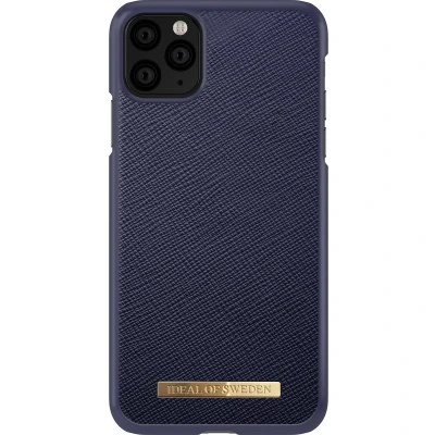 Afbeelding van iDeal of Sweden Hoesje Geschikt voor iPhone 11 Pro Max Saffiano Backcover Blauw