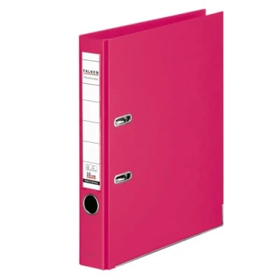 Afbeelding van Originele Falken chromocolor ordner van topkwaliteit. Gemaakt in Duitsland. Buitenmateriaal kunststof. Verpakking met 10 stuks, smal, fuchsia