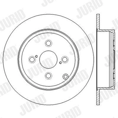 Afbeelding van JURID 562600JC Remschijf 279 9 4 100 volledig Gecoat Zonder schroeven TOYOTA: Corolla IX Hatchback, Station Wagon, Verso