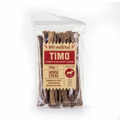 Afbeelding van Timo Sticks 100 g Hondensnacks Paardenvlees