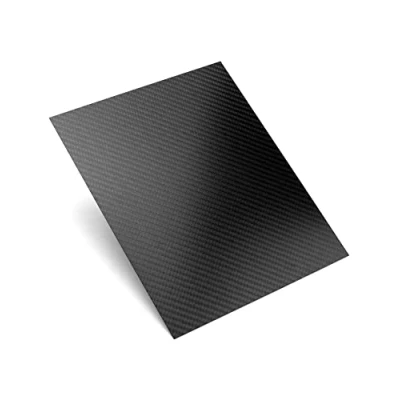 Afbeelding van QWORK 3K koolstofvezelplaat, 1 x 200 250 mm, koolstofvezel, zwart