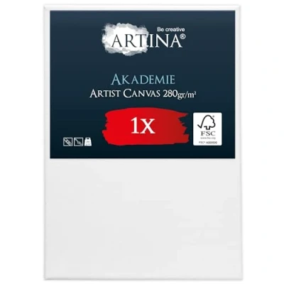 Afbeelding van Artina FSC® Akademie spieraam, 50 x 70 cm, schildersdoek van 100% katoenen canvas, 280 g/m², spieraamset, canvas om te beschilderen, voor acryl , aquarel olieverf, enz