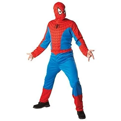 Afbeelding van RUBIES Officieel Marvel Spiderman kostuum met torso van EVA en bivakmuts voor volwassenen maat XL overall masker