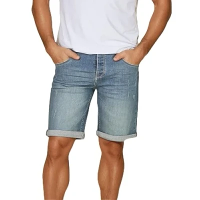 Afbeelding van riverso RIVTom Korte broek voor heren, regular fit, Denim short, 99% katoen, bermuda, grijs, lichtblauw, blauw, w30, w31, w32, w33, w34, w36, w38, w40, w42, Light Blue (L164), 42
